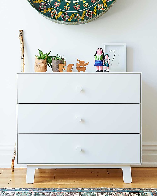 Oeuf Sparrow Merlin 3 drawer dresser in total white Dressers