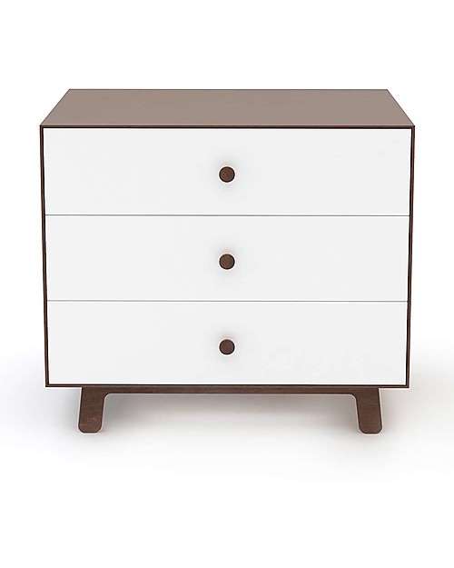 Oeuf Sparrow Merlin 3 drawer dresser in white & walnut Dressers