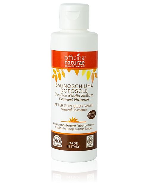 Officina Naturae After Sun Shower Gel - Cleanses and Helps Maintain Tan - Ecoflacone 150 ml Sun Screen
