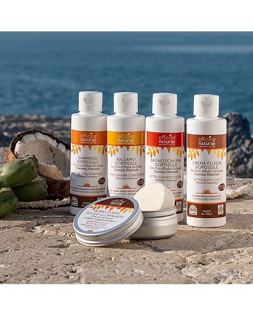 Officina Naturae After Sun Shower Gel - Cleanses and Helps Maintain Tan - Ecoflacone 150 ml Sun Screen