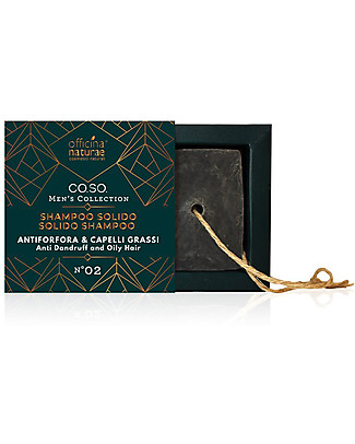 Officina Naturae Anti Dandruff and Oily Hair Solid Shampoo, 50 gr - Plastic Free! Hair Care