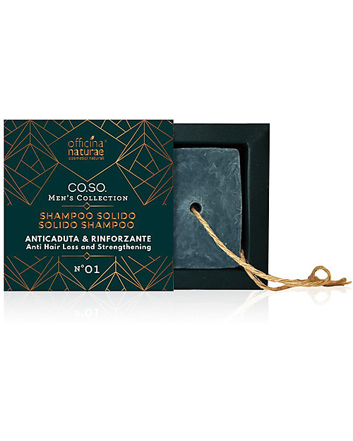 Officina Naturae Anti Hair Loss and Strengthening Solid Shampoo, 50 gr - Plastic Free! Hair Care