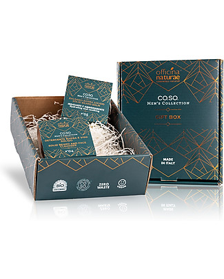 Officina Naturae Che Barba Gift Box - Men's Solid Beard and Face Cleanser n.4 + Solid beard balm n.5 Face