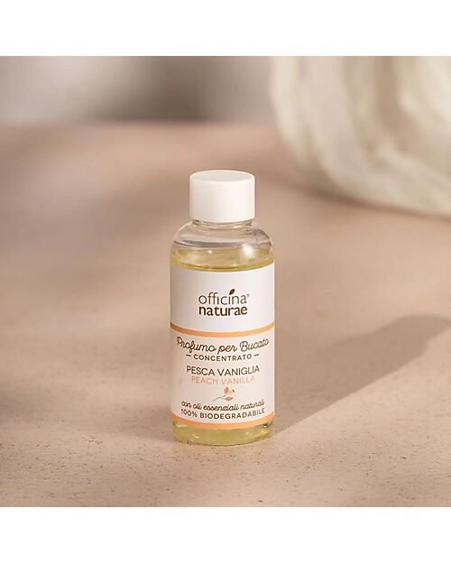 Officina Naturae Concentrated Laundry Perfume - Peach Vanilla - with Natural Essential Oils - 100ml Laundry Detergent