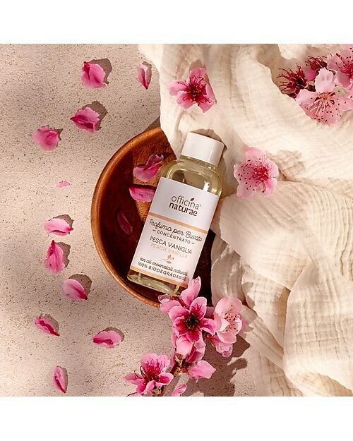 Officina Naturae Concentrated Laundry Perfume - Peach Vanilla - with Natural Essential Oils - 100ml Laundry Detergent