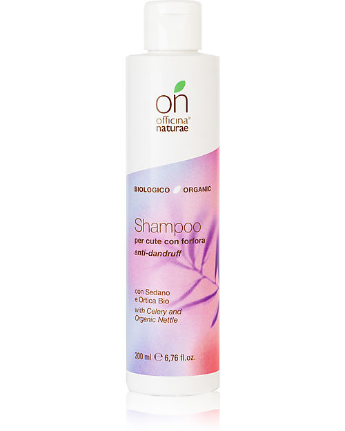 Officina Naturae Dandruff Hair Shampoo - Celery Peppermint Nettle Bio - 200ml - AIAB Certified Shampoos And Bath Wash