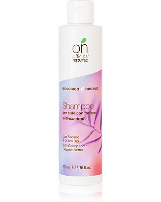 Officina Naturae Dandruff Hair Shampoo - Celery Peppermint Nettle Bio - 200ml - AIAB Certified Shampoos And Bath Wash