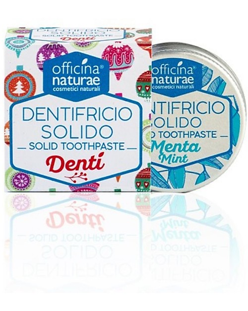 Officina Naturae Dentì - Toothpaste in Tablets - Travel size - 21 Tablets - Plastic Free! Toothpaste