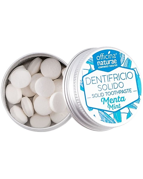 Officina Naturae Dentì - Toothpaste in Tablets - Travel size - 21 Tablets - Plastic Free! Toothpaste
