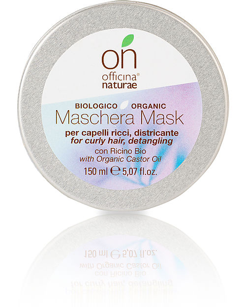 Officina Naturae Detangling Curly Hair Mask - Organic Castor Oil and Oats - 150ml - AIAB Certified Hair Care