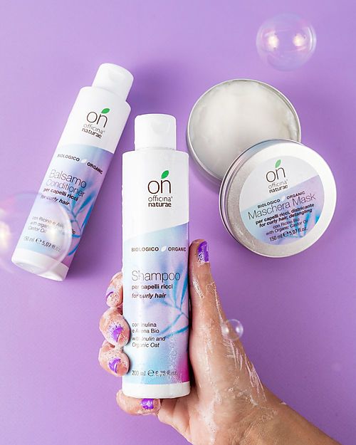 Officina Naturae Detangling Curly Hair Mask - Organic Castor Oil and Oats - 150ml - AIAB Certified Hair Care