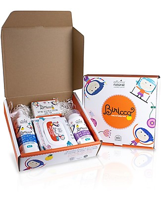 Officina Naturae Gift Box Baby Biricco 6m - Includes 4 great organic products for the baby! Kit Toilette Baby