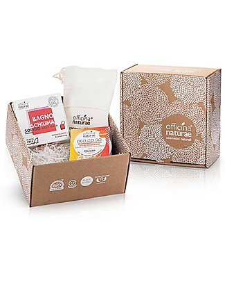 Officina Naturae Gift Box "Botta di Vita" - Solid Body Wash + Solid Deodorant + Bath Glove Shampoos And Bath Wash