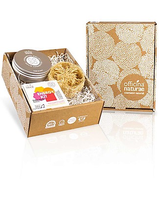 Officina Naturae Gift Box Energy - 4 solid cosmetics + 2 accessories Shampoos And Bath Wash