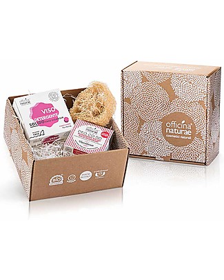 Officina Naturae Gift Box Pure Vanity - Solid Face Wash + Solid Deodorant + Luffa Shampoos And Bath Wash