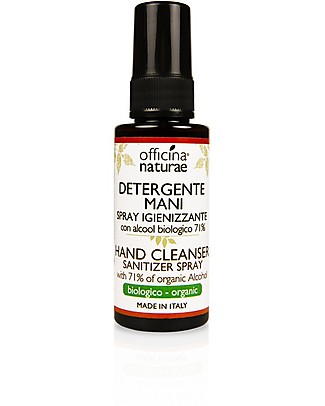 Officina Naturae Hand Cleanser Sanitizer Spray 50 ml - Mint perfumed perfect for surfaces also Detergents