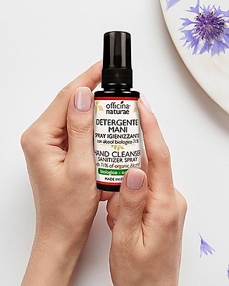 Officina Naturae Hand Cleanser Sanitizer Spray 50 ml - Mint perfumed perfect for surfaces also Detergents