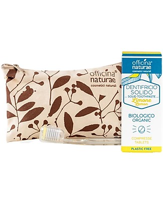 Officina Naturae LemonYellow Mini-Kit: Toothpaste - Toothbrush - Purse Face