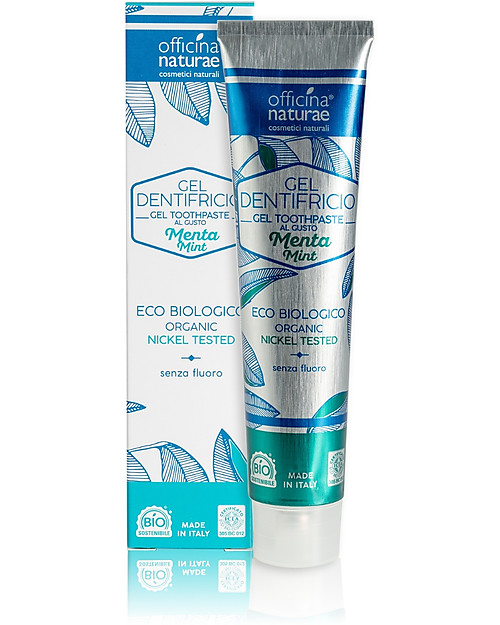 Officina Naturae Natural Toothpaste - Mint - New Aluminum Tube - Plastic Free! Toothpaste