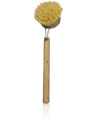 Officina Naturae Natural Washing Up Sponge with Handle - Plastic-free! Home Cleaning
