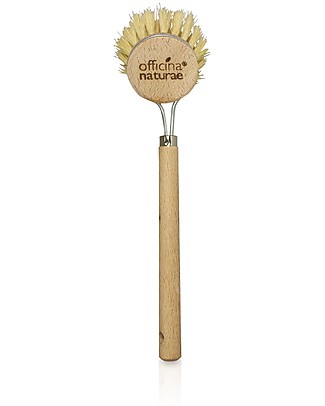 Officina Naturae Natural Washing Up Sponge with Handle - Plastic-free! Home Cleaning