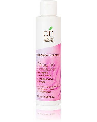 Officina Naturae Normal and Fine Hair Conditioner - Organic Elderberry and Violet - 150ml - AIAB Certified Shampoos And Bath Wash