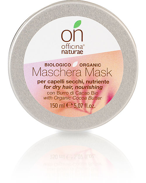 Officina Naturae Nourishing Mask for Dry Hair - Cocoa Butter Organic Coconut Oil - 150ml - AIAB Certified Hair Care