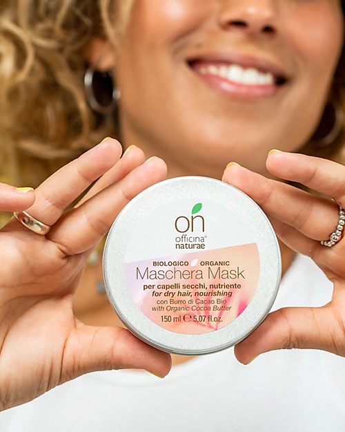 Officina Naturae Nourishing Mask for Dry Hair - Cocoa Butter Organic Coconut Oil - 150ml - AIAB Certified Hair Care