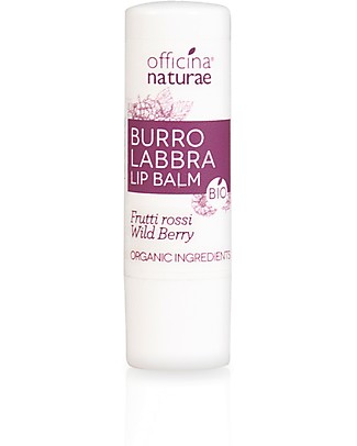 Officina Naturae Organic Lip Butter, Wild Berries - Softening Face