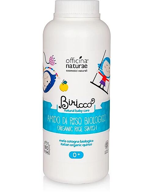 Officina Naturae Organic Rice Starch with Quince and Mauve, 100 gr - Delicate and soothening, perfect for irritated skin Baby Bath Wash and shampoo