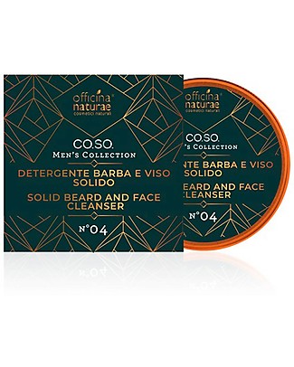 Officina Naturae Solid Beard and Face Cleanser, 40 gr - plastic Free! Face