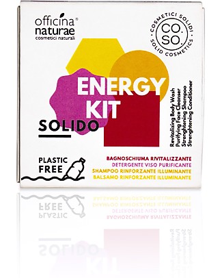 Officina Naturae Solid Cosmetics Energy Kit - 4 minisize plastic-free products! Gift Box