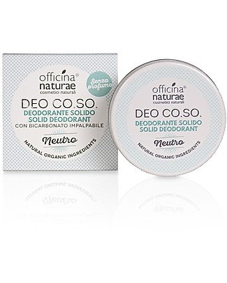 Officina Naturae Solid Deodorant Fragrance Free for Delicate Skin - 50 ml - Plastic-free! Deodorant