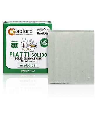 Officina Naturae Solid Washing Up Peppermint - 180 gr - Plastic-free! Home Cleaning