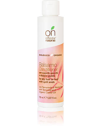 Officina Naturae Split Ends and Dry Hair Conditioner - Bio Castor and Tamarind - 150ml - AIAB Certified Shampoos And Bath Wash