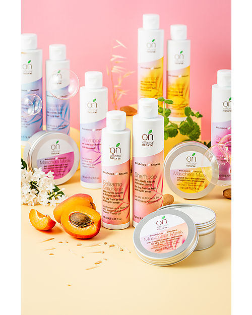 Officina Naturae Split Ends and Dry Hair Shampoo - Almond Wheat Protein and Organic Apricot - 200ml - AIAB Certified Shampoos And Bath Wash