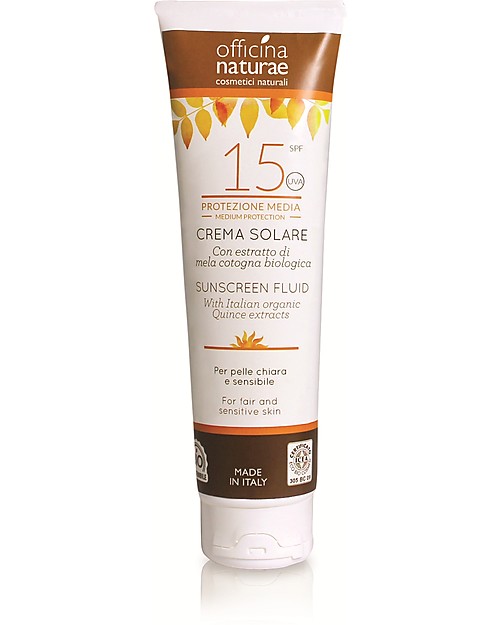 Officina Naturae Sunscreen Fluid SPF 15, Medium Protection  - 125 ml Sun Screen