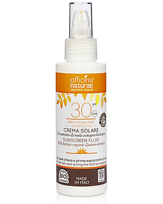 Officina Naturae Sunscreen Fluid SPF 30 in Bioplastic - 100 ml Body Lotions And Oils