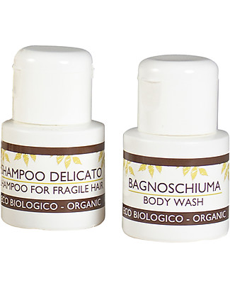 Officina Naturae Travel Mini-Kit: Body Wash - Shampoo - Soap - Cuff Detergents