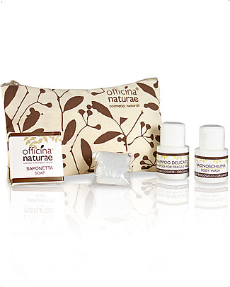 Officina Naturae Travel Mini-Kit: Body Wash - Shampoo - Soap - Cuff Detergents