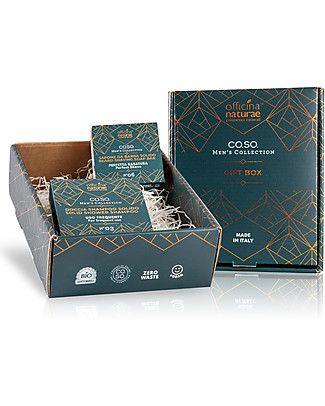 Officina Naturae Vai alla Grande Gift Box - Men's Solid Shampoo Shower n.3 + Solid Shaving Soap n.6 Hair Care