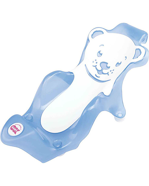 OKbaby Baby Buddy Bath Seat, Blue and White - in Slip-free Rubber! Baby Bath Tubs and Accessories