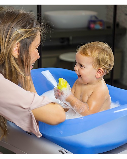 OKbaby Laguna Baby Bathtub, Blue Transparent - Wide and Spacious! Baby Bath Tubs and Accessories