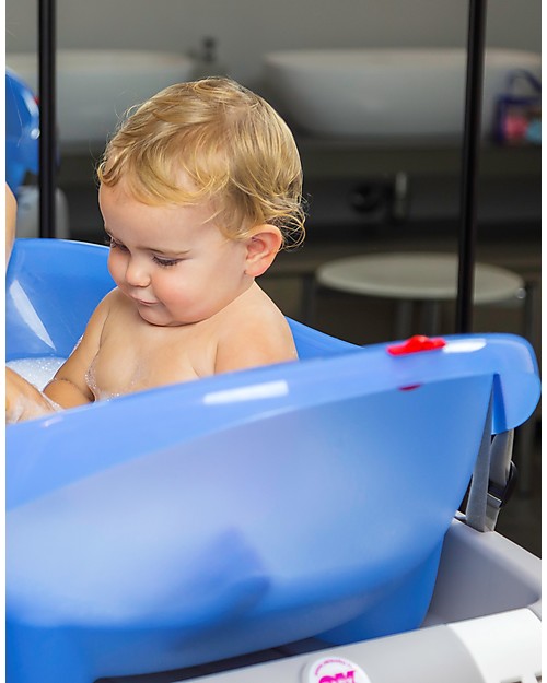 OKbaby Laguna Baby Bathtub, Blue Transparent - Wide and Spacious! Baby Bath Tubs and Accessories