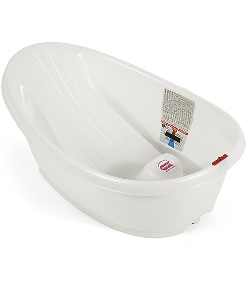 OKbaby Onda Baby Bathtub, White Pearl - Ergonomic and Compact! Baby Bath Tubs and Accessories