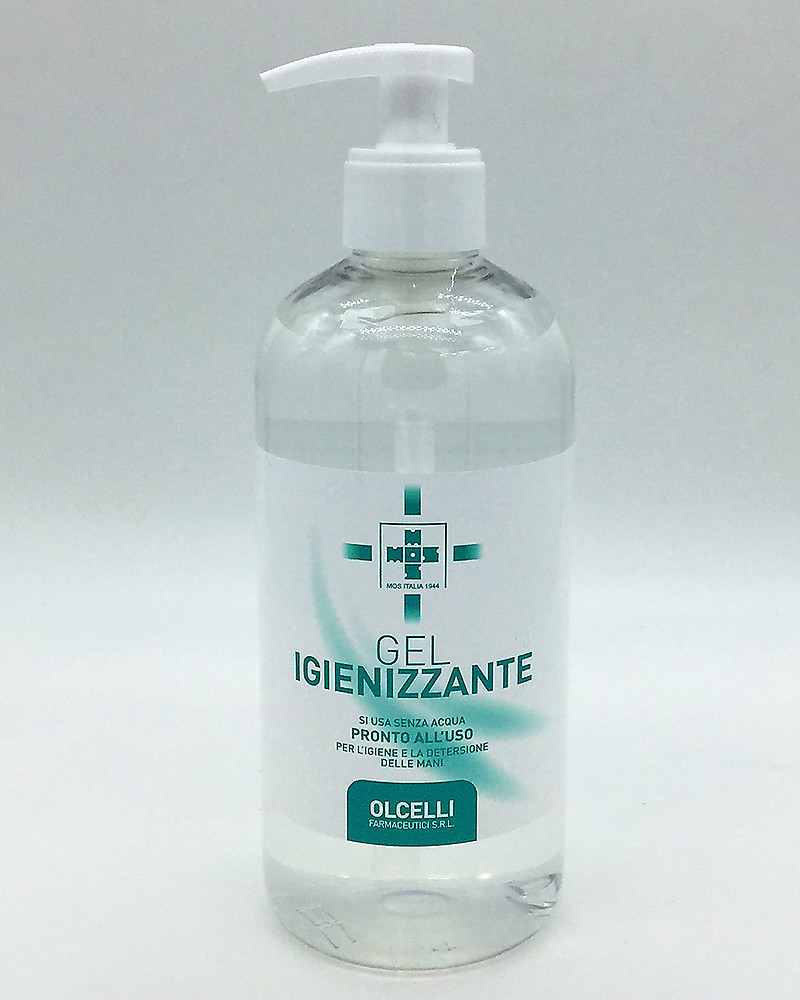 Olcelli Farmaceutici S.r.l. Hand Sanitizer Gel with Dispenser - 500 ml -  Lemon Scent unisex