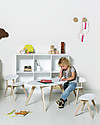 Oliver Furniture Kids Table, Ping Pong range, Oak/White Tables And Chairs