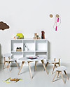 Oliver Furniture Kids Table, Ping Pong range, Oak/White Tables And Chairs