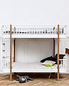 Oliver Furniture Wood Bunk Bed, Oak/End Ladder, 90x200 cm - Convertible with modular structure Convertible Beds
