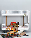 Oliver Furniture Wood Bunk Bed, Oak/End Ladder, 90x200 cm - Convertible with modular structure Convertible Beds